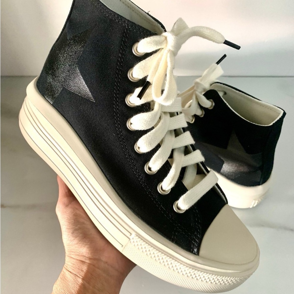 Converse Chuck Taylor All Star Move Platform Large Star Black Women Sz 6.5